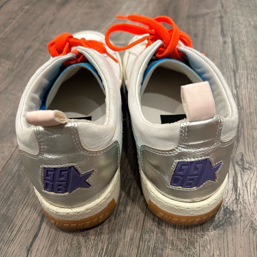 Golden Goose sneakers ball star leather in orange lace - Picture 8 of 14